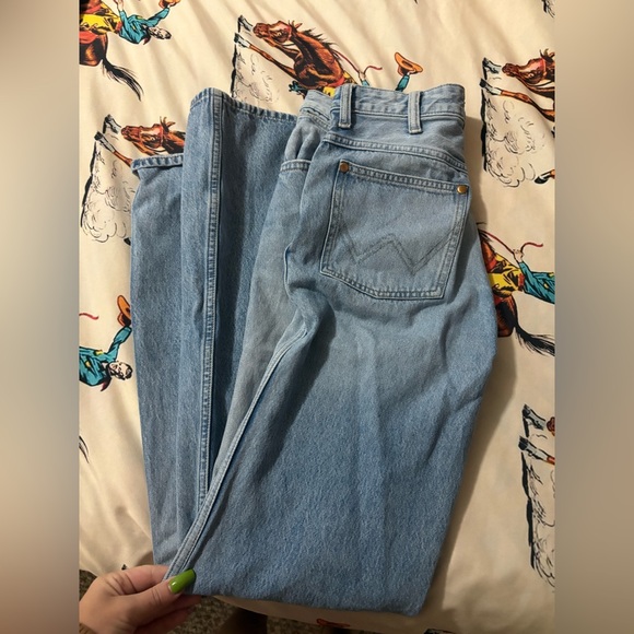 Wrangler High Rise Light Blue Denim Jeans - Picture 1 of 2